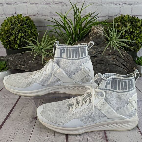 PUMA IGNITE evoKNIT \'Triple White\' Sneakers main image 8
